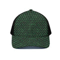 Green Dragon Scales Pattern Print Black Mesh Trucker Hat