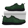 Green Dragon Scales Pattern Print Black Running Shoes