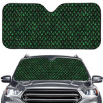 Green Dragon Scales Pattern Print Car Windshield Sun Shade