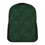 Green Dragon Scales Pattern Print Casual Backpack