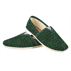 Green Dragon Scales Pattern Print Casual Shoes