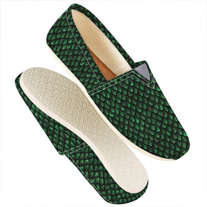 Green Dragon Scales Pattern Print Casual Shoes