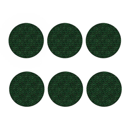 Green Dragon Scales Pattern Print Coaster Set