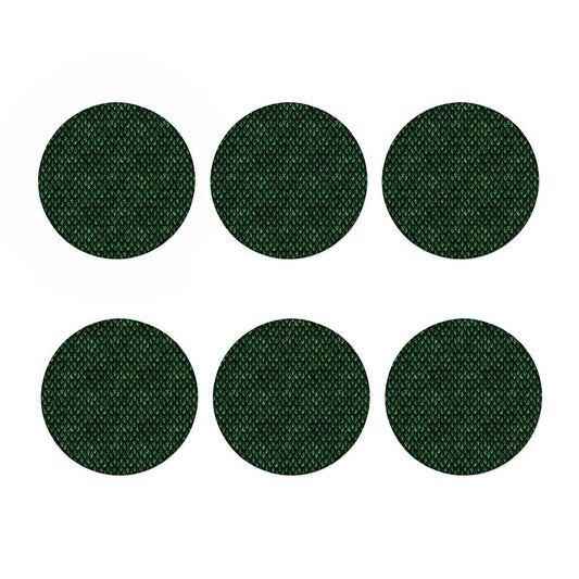 Green Dragon Scales Pattern Print Coaster Set