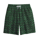 Green Dragon Scales Pattern Print Cotton Shorts