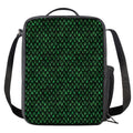 Green Dragon Scales Pattern Print Crossbody Lunch Bag