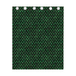 Green Dragon Scales Pattern Print Curtain