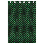 Green Dragon Scales Pattern Print Curtain
