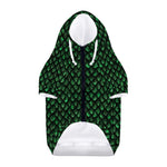 Green Dragon Scales Pattern Print Dog Zip Up Hoodie