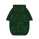 Green Dragon Scales Pattern Print Dog Zip Up Hoodie