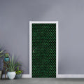 Green Dragon Scales Pattern Print Door Sticker