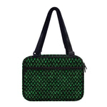 Green Dragon Scales Pattern Print Double Strap Bible Bag