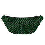 Green Dragon Scales Pattern Print Fanny Pack