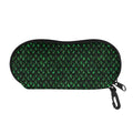 Green Dragon Scales Pattern Print Glasses Case