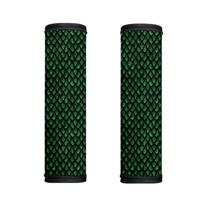 Green Dragon Scales Pattern Print Handle Covers