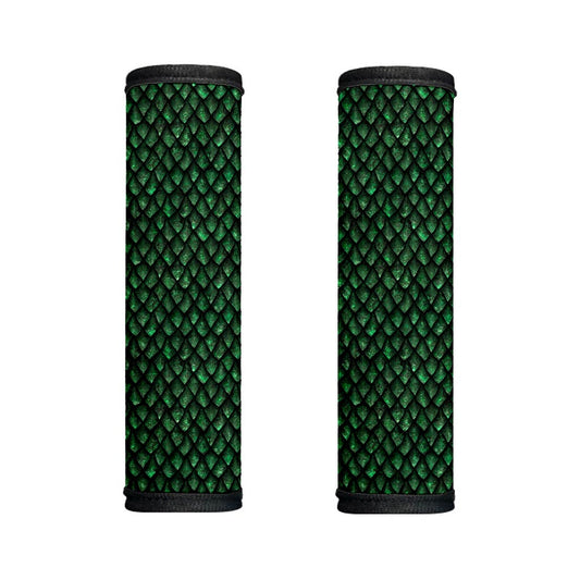 Green Dragon Scales Pattern Print Handle Covers