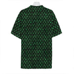 Green Dragon Scales Pattern Print Hawaiian Shirt