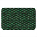 Green Dragon Scales Pattern Print Indoor Door Mat