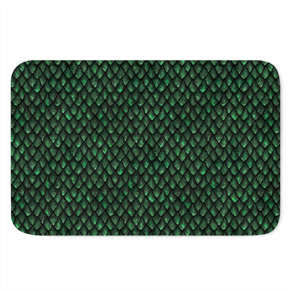 Green Dragon Scales Pattern Print Indoor Door Mat