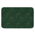 Green Dragon Scales Pattern Print Indoor Door Mat