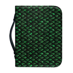 Green Dragon Scales Pattern Print Leather Bible Cover