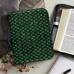 Green Dragon Scales Pattern Print Leather Bible Cover