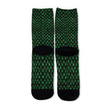 Green Dragon Scales Pattern Print Long Socks