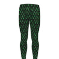 Green Dragon Scales Pattern Print Men's Leggings