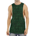 Green Dragon Scales Pattern Print Men's Muscle Tank Top