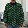 Green Dragon Scales Pattern Print Men's Shirt Jacket