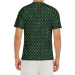 Green Dragon Scales Pattern Print Men's Short Sleeve Rash Guard
