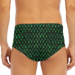 Green Dragon Scales Pattern Print Men's Triangle Swim Briefs
