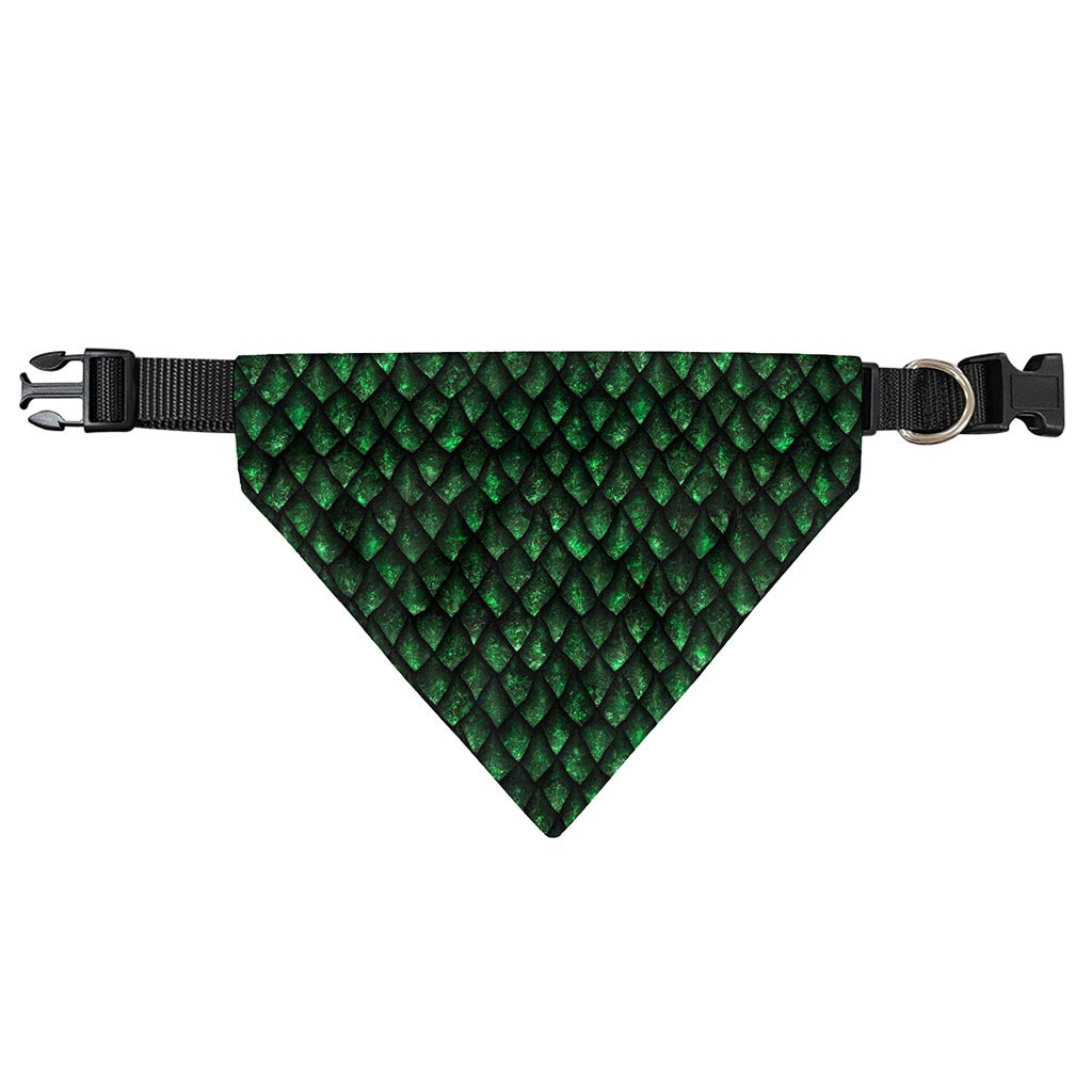 Green Dragon Scales Pattern Print Over The Collar Dog Bandana