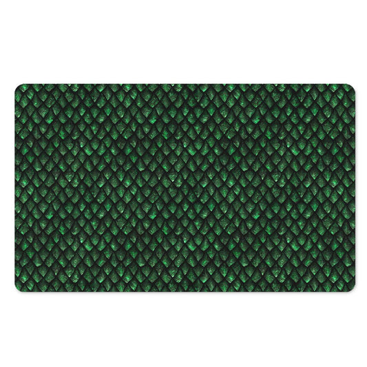 Green Dragon Scales Pattern Print Polyester Doormat