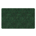 Green Dragon Scales Pattern Print Polyester Doormat