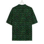 Green Dragon Scales Pattern Print Rayon Hawaiian Shirt