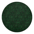 Green Dragon Scales Pattern Print Round Blanket
