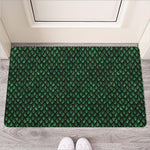 Green Dragon Scales Pattern Print Rubber Doormat