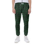 Green Dragon Scales Pattern Print Scuba Joggers