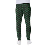 Green Dragon Scales Pattern Print Scuba Joggers