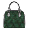 Green Dragon Scales Pattern Print Shoulder Handbag