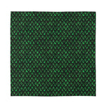 Green Dragon Scales Pattern Print Silk Bandana