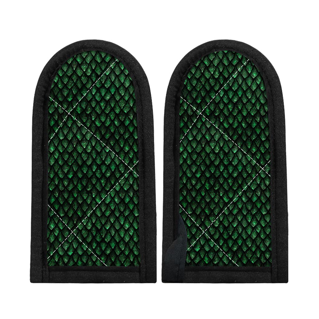 Green Dragon Scales Pattern Print Skillet Handle Cover