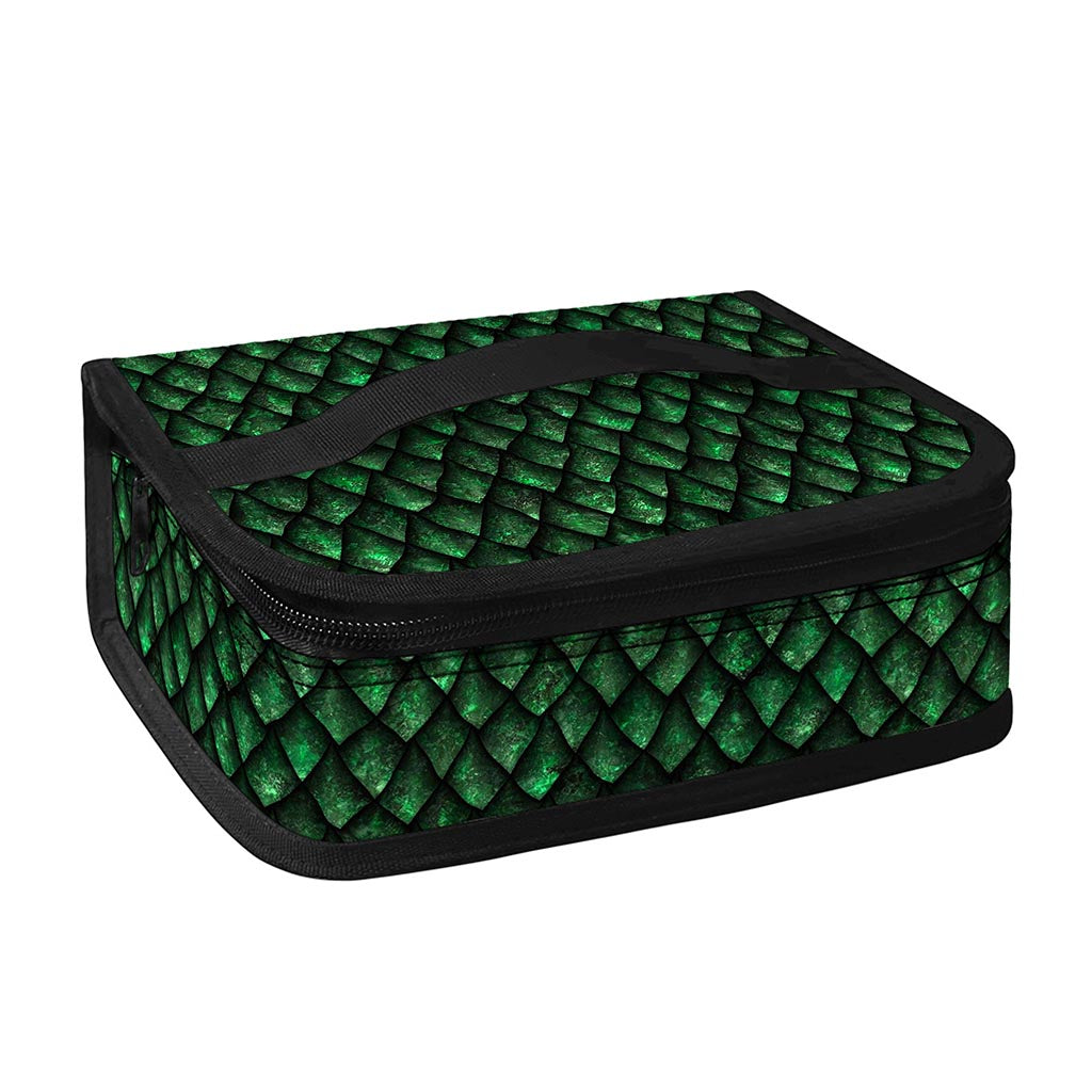 Green Dragon Scales Pattern Print Small Lunch Bag