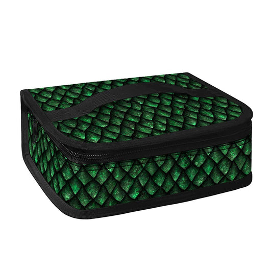 Green Dragon Scales Pattern Print Small Lunch Bag