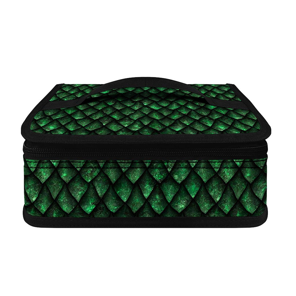 Green Dragon Scales Pattern Print Small Lunch Bag