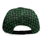 Green Dragon Scales Pattern Print Snapback Cap