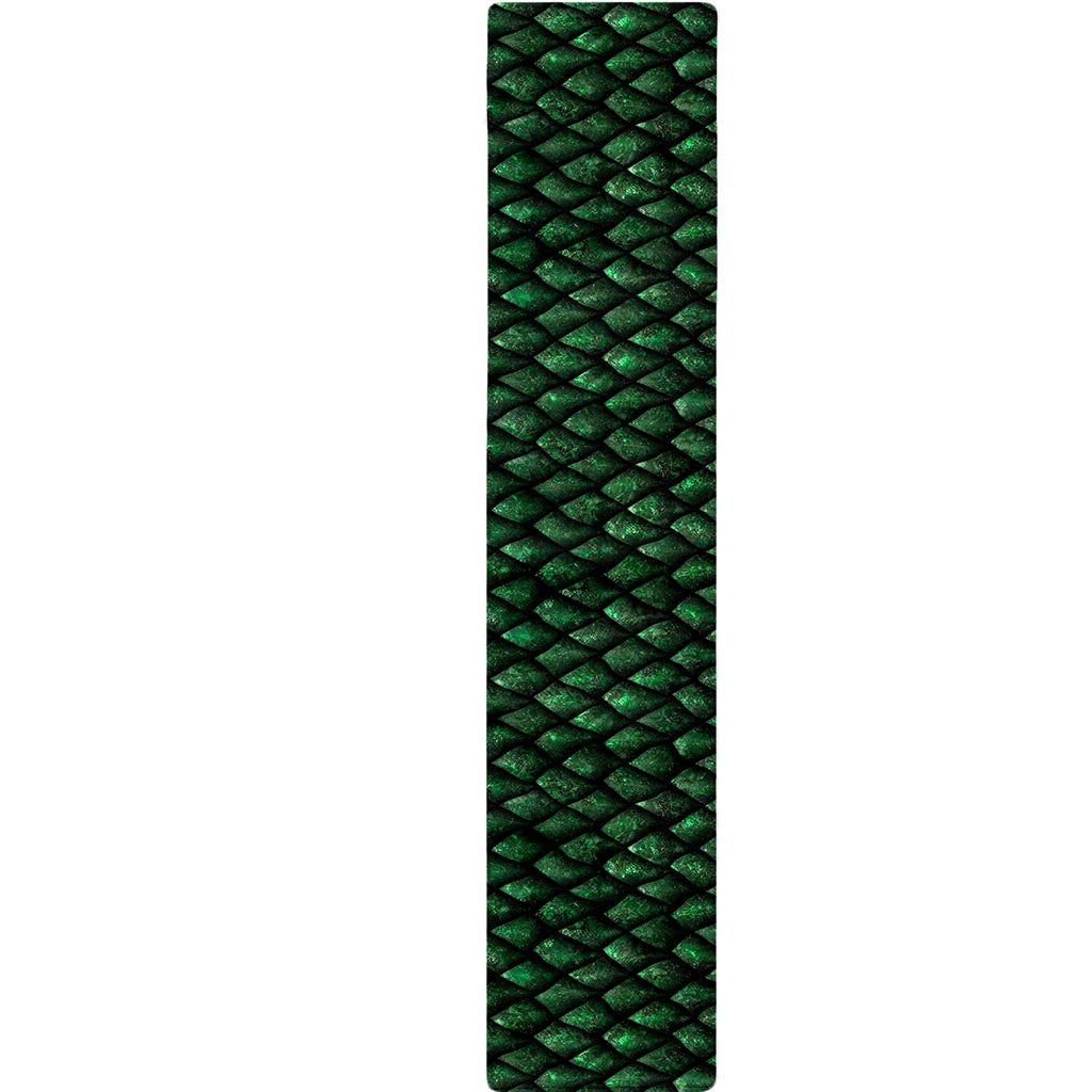 Green Dragon Scales Pattern Print Table Runner
