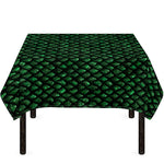 Green Dragon Scales Pattern Print Tablecloth