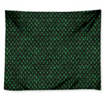 Green Dragon Scales Pattern Print Tapestry